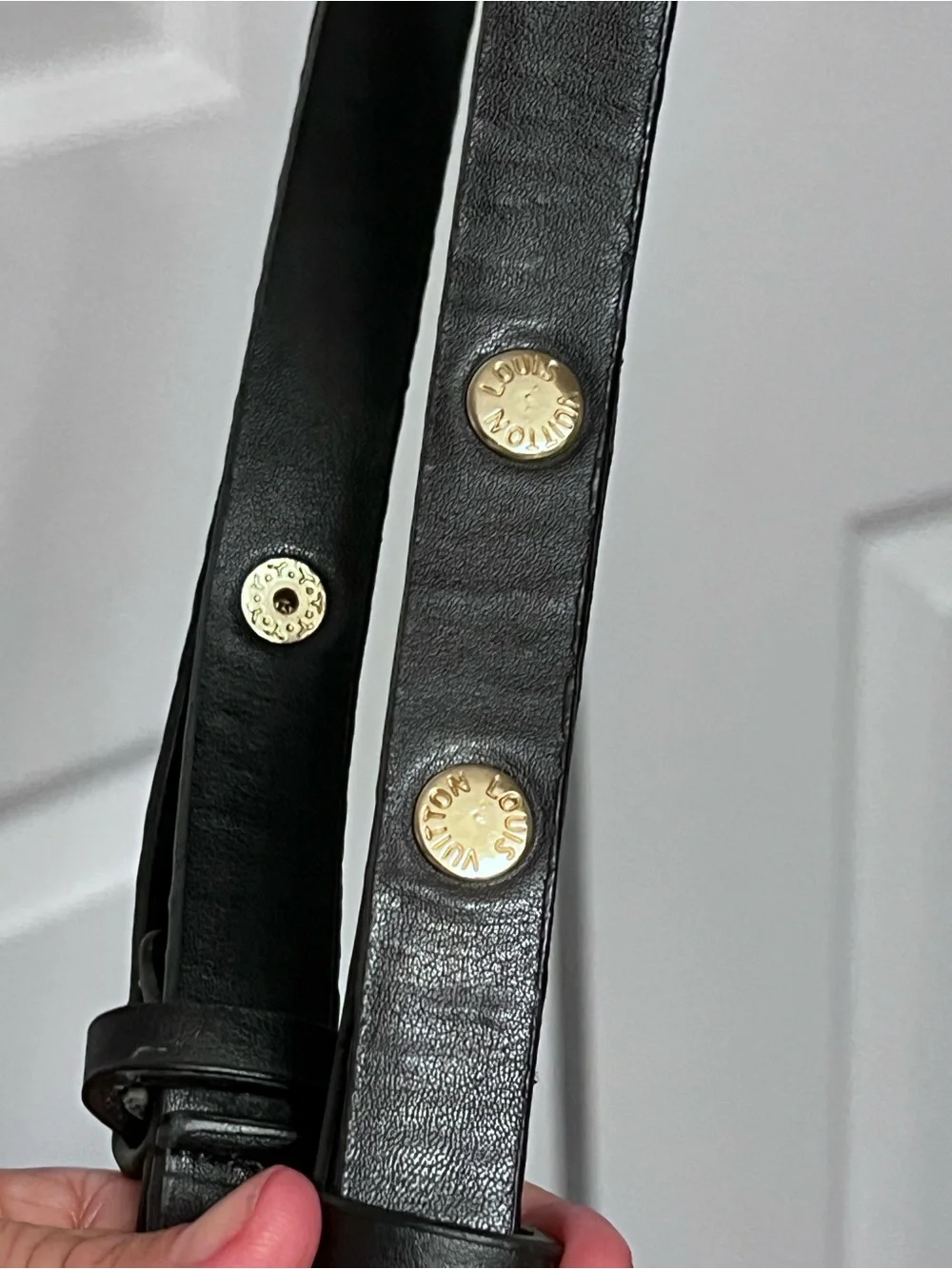 Black  Crossbody bag Strap with Gold Hardware